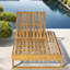 Méridiennes de patio réglables, chaise longue en bois d'acacia pour bord de piscine