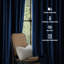Alsey 100% Velvet Blackout Eyelet Ready Made Curtains & Drapes with matching Tie Backs-1608392680-1608392676