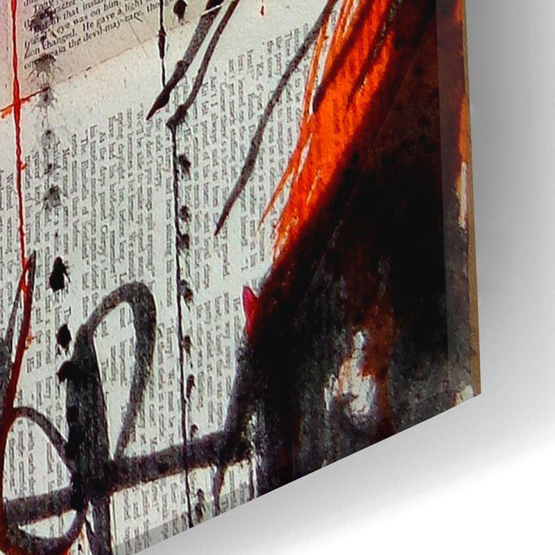 «Retro Pop Tears» par Loui Jover, art mural en verre acrylique, H 24 po x l 16 po x P 0,2 po