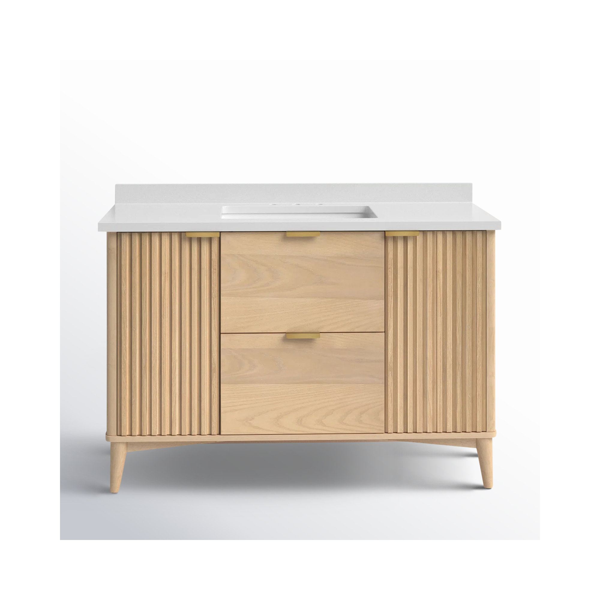 Gabi 48 in. Single Sink Bathroom Vanity, Rustic Ash