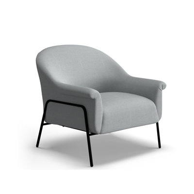 Chaise d'appoint avec pieds en métal noir