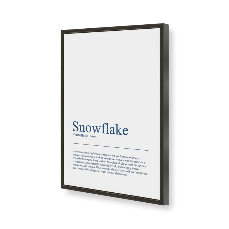 «The Wonders of Snowflakes», reproduction d'art, 18 po x 24 po, Noir satiné