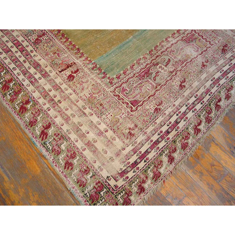 Tapis turc noué antique Oushak-Ghoirdes