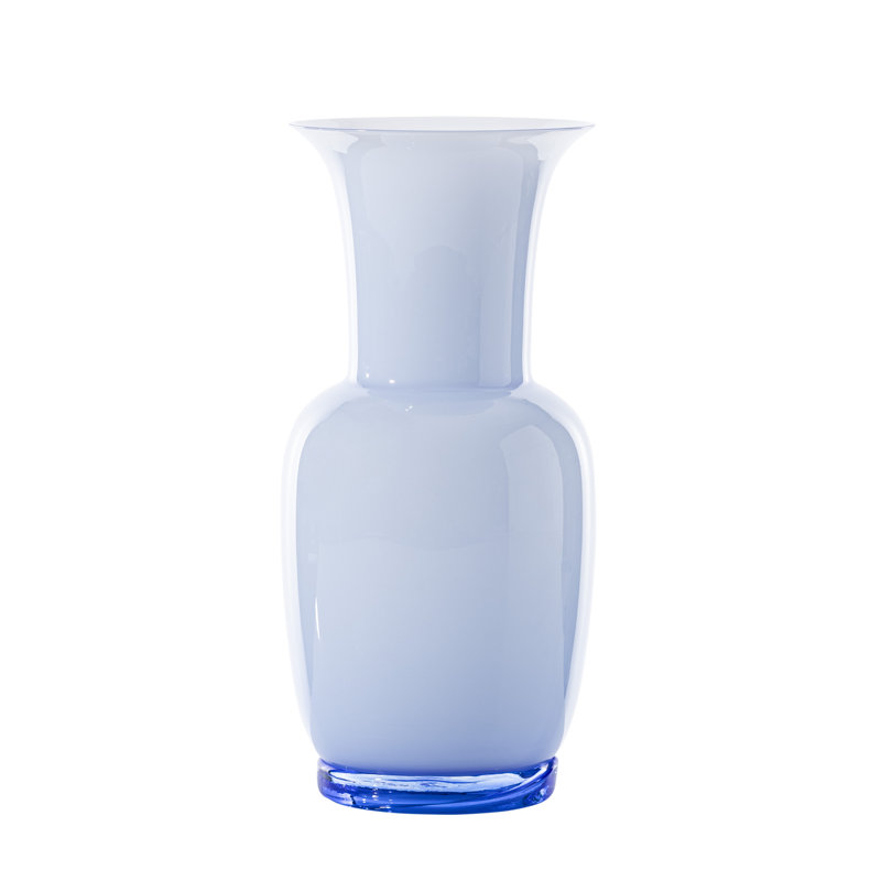 Venini Opalino Vase, 14.17" H x 6.69" W x 6.69" D, Amber
