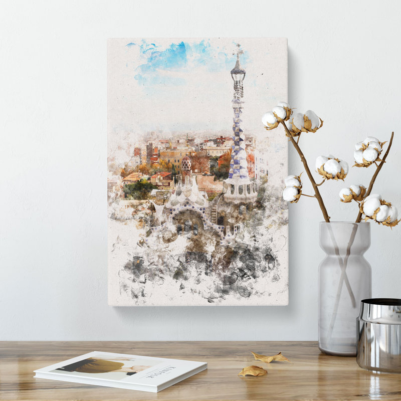 Parc Guell in Barcelona Spain - Wrapped Canvas, 50cm H x 35cm W x 3cm D