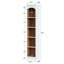 Bibliothèque moderne 70,86 "avec cadre en métal