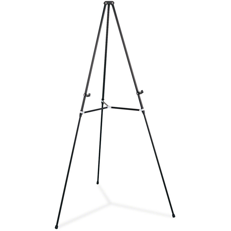 Quartet® Folding Adjustable Metal Tripod Easel, Black