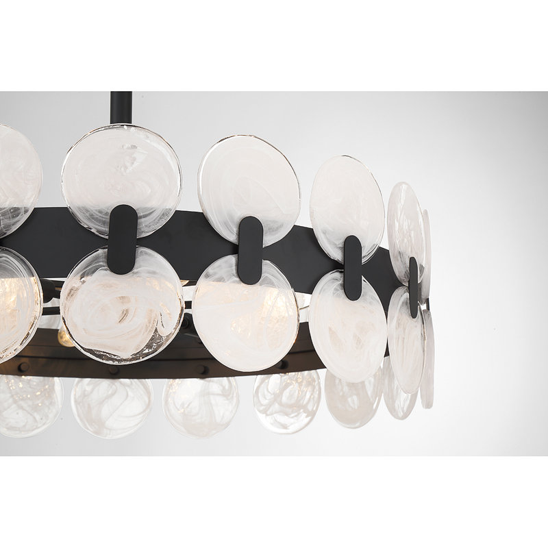  Boca 10-Light Chandelier in Matte Black, 10 Lights, 25" H x 35.5" W x 35.5" D