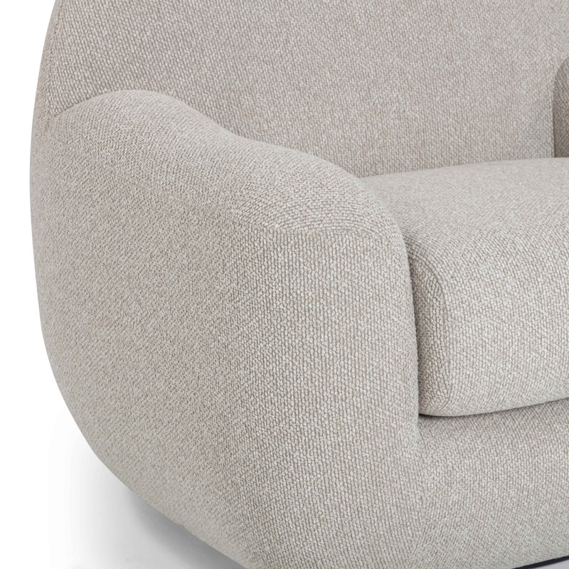Fauteuil pivotant gris chaud Tiago