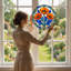 Toile orange avec coquelicots-1192181969