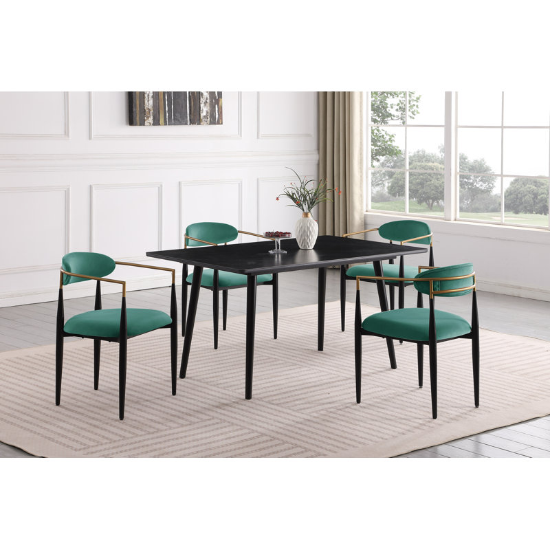 Ensemble de chaises d'appoint rembourrées 2 pièces, Vert