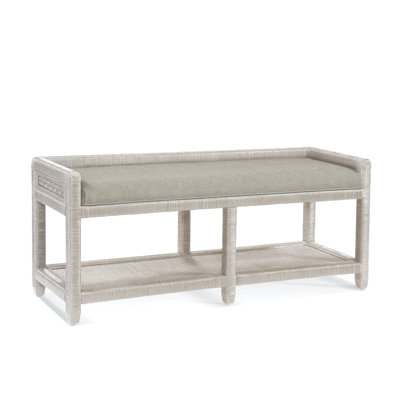 Glinda Wicker Shelves Storage Bench by Birch Lane