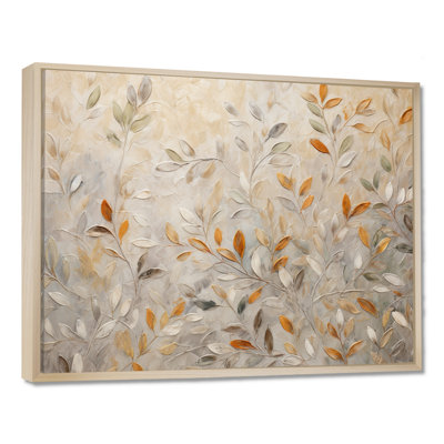Beige Botanical Impressions I - Abstract Botanicals Framed Prints