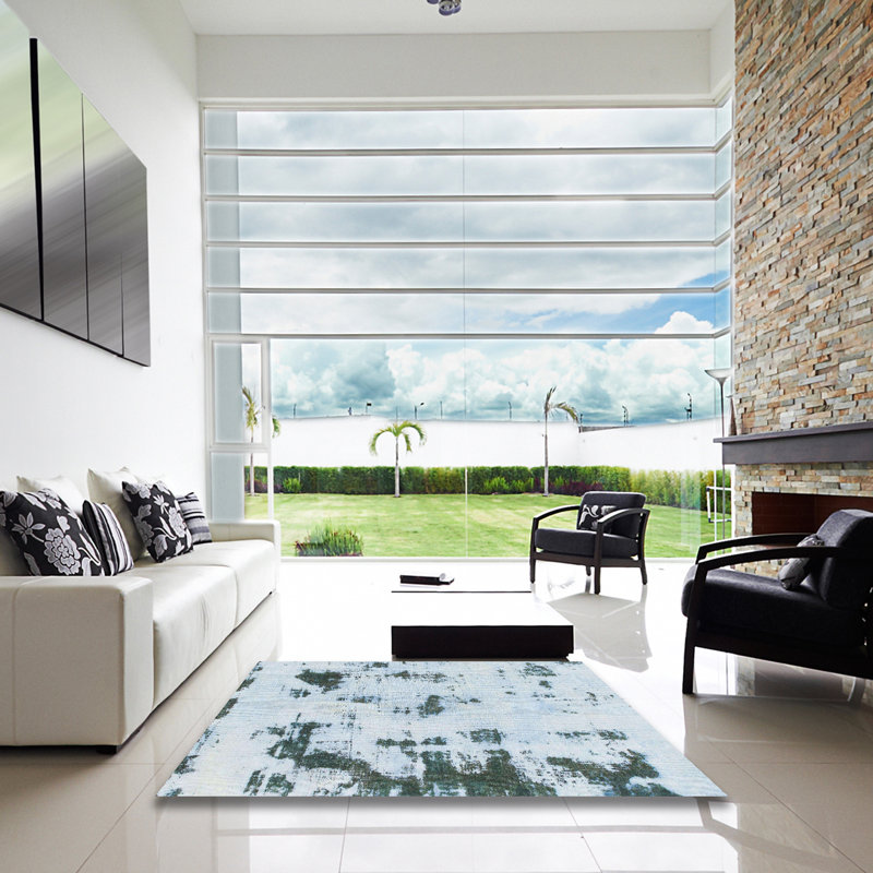 Tapis abstrait moderne 1127, Carré 4 pi
