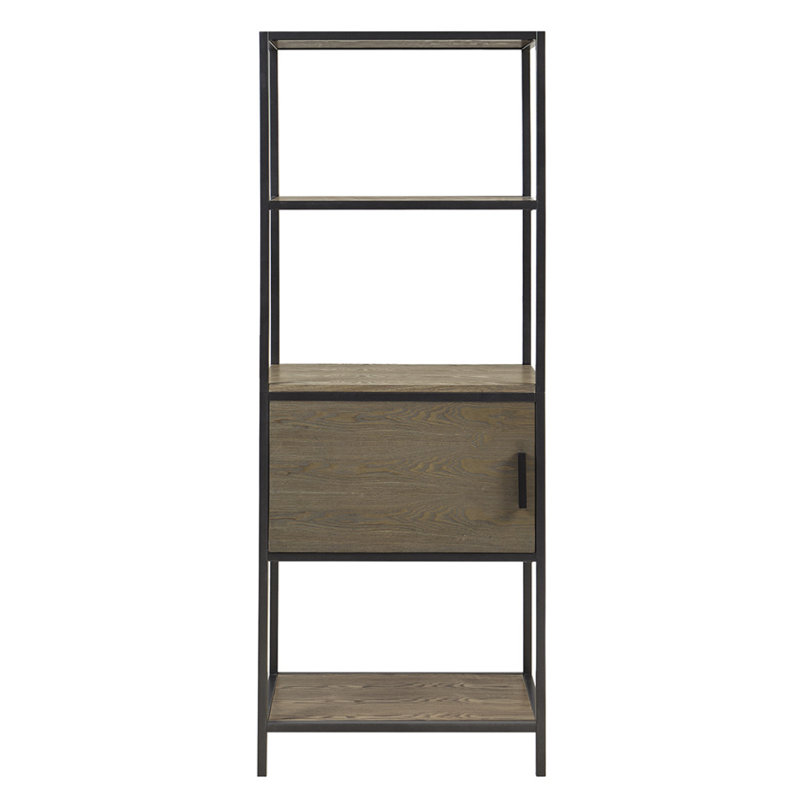 Bibliothèque à 3 tablettes avec armoire de rangement