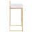 Fuji Contemporary-Glam Stackable Barstool In Gold With White Velvet Cushion By Lumisource - Set Of 2