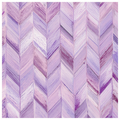 Rideaux de douche extra longs à motif chevron violet