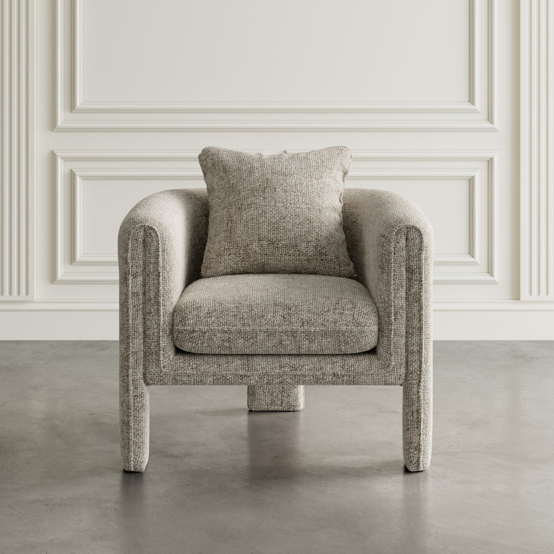 Ceilidh Upholstered Armchair, Ivory Polyester