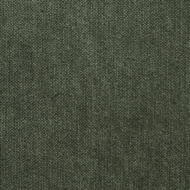 Chaise de salle à manger rembourrée en tissu Riccio Performance, Olive, Noir teint / noir thermolaqué