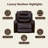Sillón Reclinable Individual Con Luz LED, Eléctrico Y Puerto USB, Ideal Para Sala De Estar, Autocaravana O Cine. (Dark Brown)