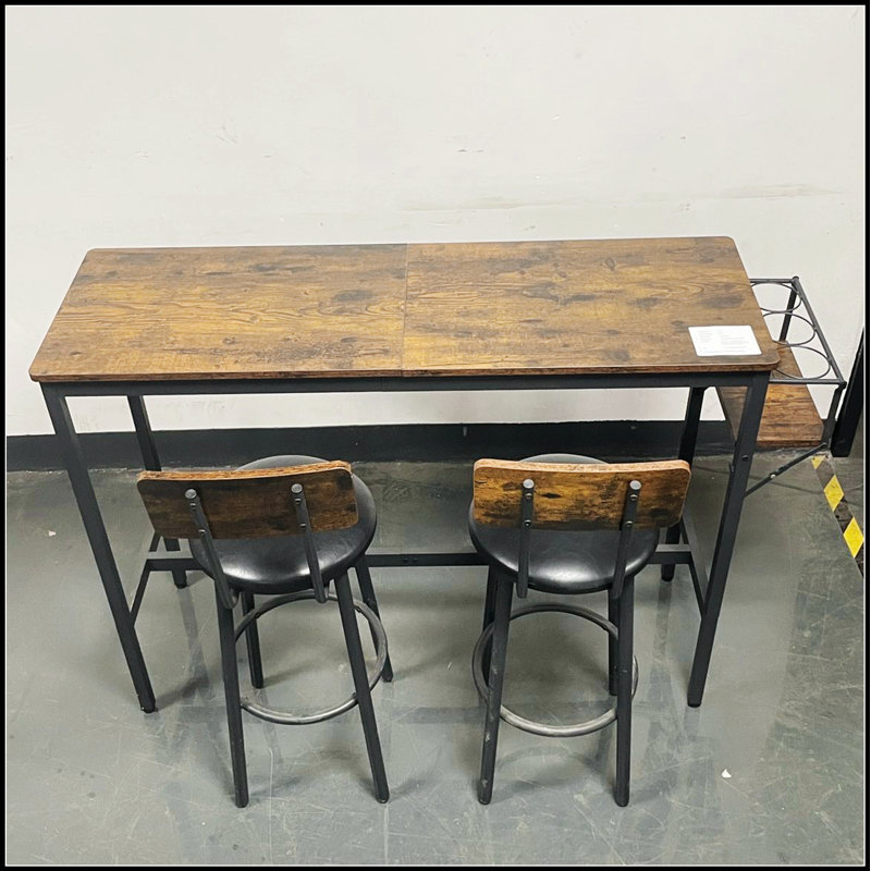 Ensemble de table de bar élégant avec 2 tabourets de bar confortables, parfaits pour les petits espaces et les salles à manger modernes