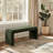 Boucle Waterfall Bench Green 52"W