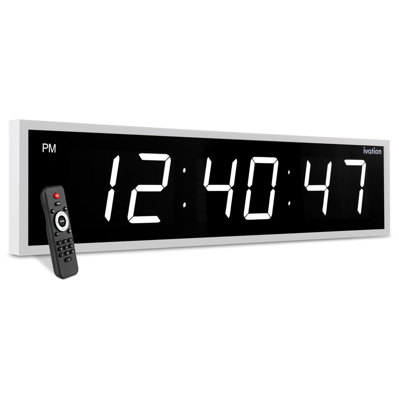Wall Clock, White/Black, Extra Extra Extra Large