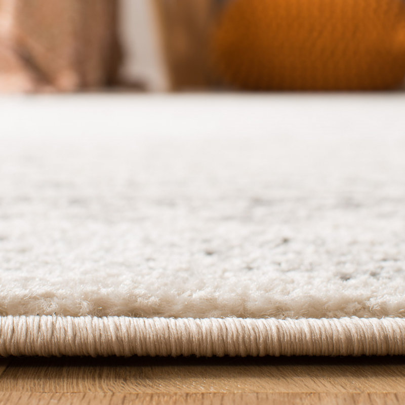 Tapis ivoire / gris Rentschler Southwestern, Rectangle 8 pi x 10 pi