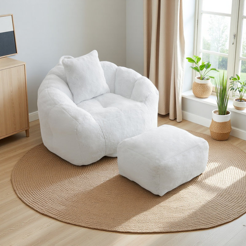 Giant Bean Bag Chair, Oversized Bean Bag Couch For Adults And Kids, Stuffed Big Accent Sofa Lounge Floor Sofa For Gaming,Reading Living Room Bedroom