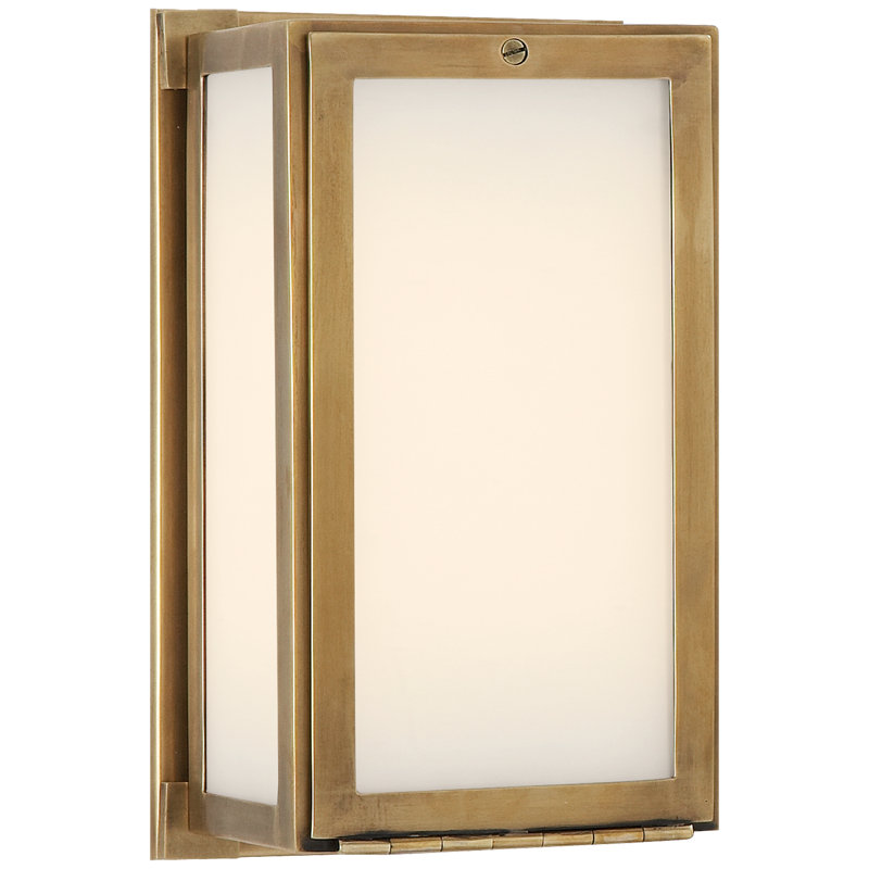 Thomas O'Brien Mercer Short Box Light, Hand-Rubbed Antique Brass