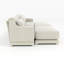 Canapé 2 places en tissu de chenille de style contemporain avec 2 repose-pieds et 2 coussins lombaires-494046303