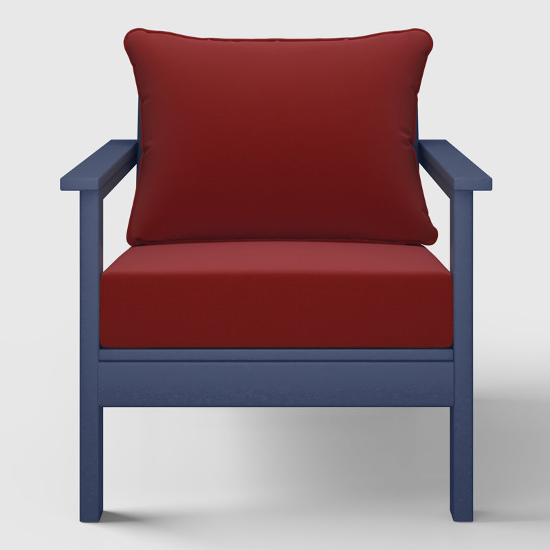 Chaise profonde avec coussins (ensemble de 2), Red, Marine