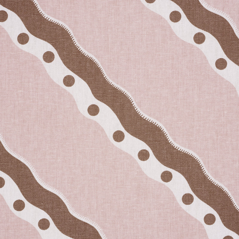 Rousseau Stripe Fabric, Cocoa & Blush