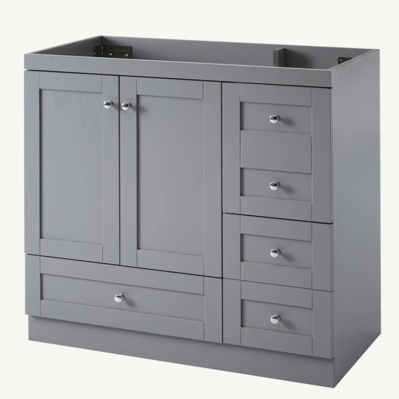 [Cabinet seulement] Meuble-lavabo gris de 36 po (lavabo non inclus)