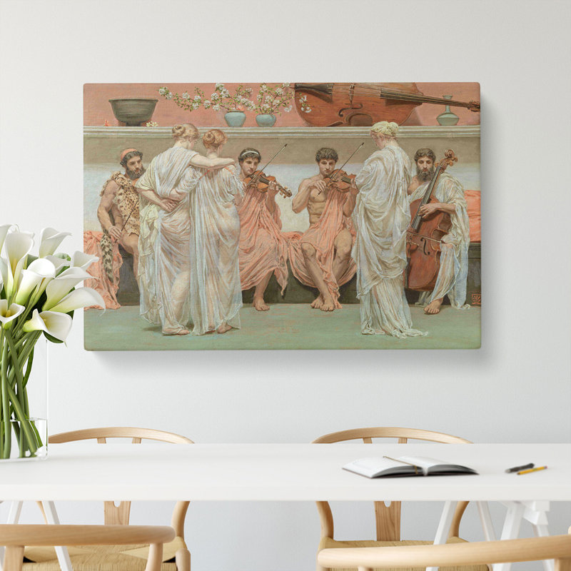 The Quartet by Albert Joseph Moore - Wrapped Canvas Painting, 40cm H x 60cm W x 3cm D