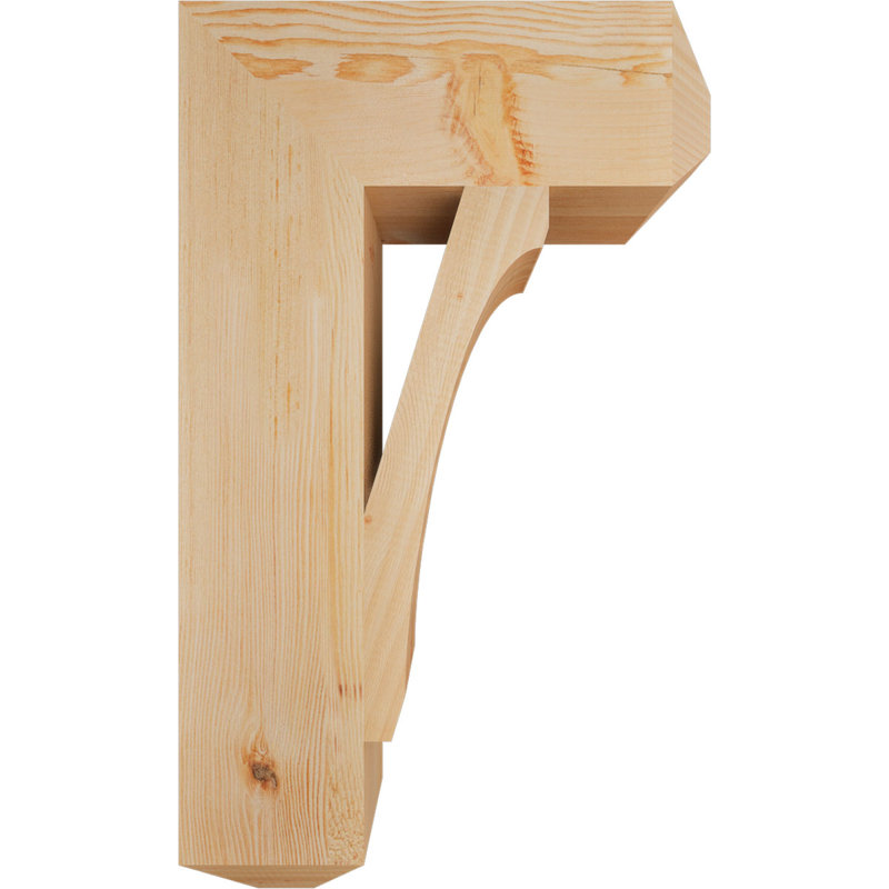 H Support en bois / corbeau, Douglas (lisse), H 30 po x l 5,5 po x P 18 po