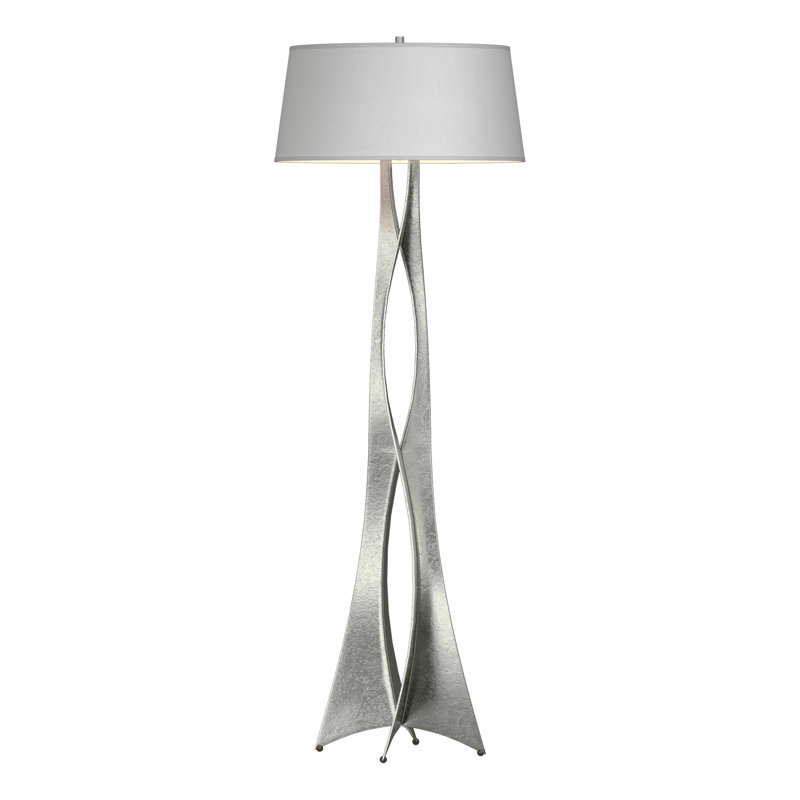 Moreau 62.6" Novelty Floor Lamp, Natural Anna, Sterling