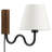 Sunlit Squiggle Arm Wall Sconce In Walnut Black-101991366