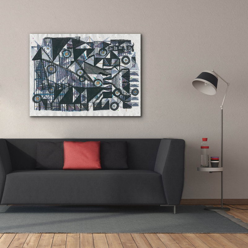 Toile épique «Circles & Triangles» par Lori Arbel, 54 po x 40 po, H 40 po x l 54 po