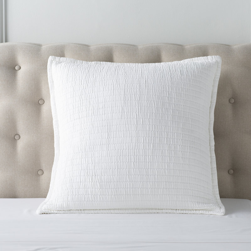 Boyfriend Matelasse Sham, Euro, White