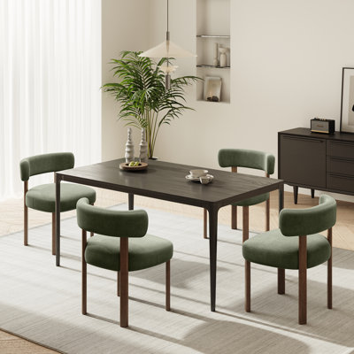 Upholstered Solid Wood Dining Chair Side Chair