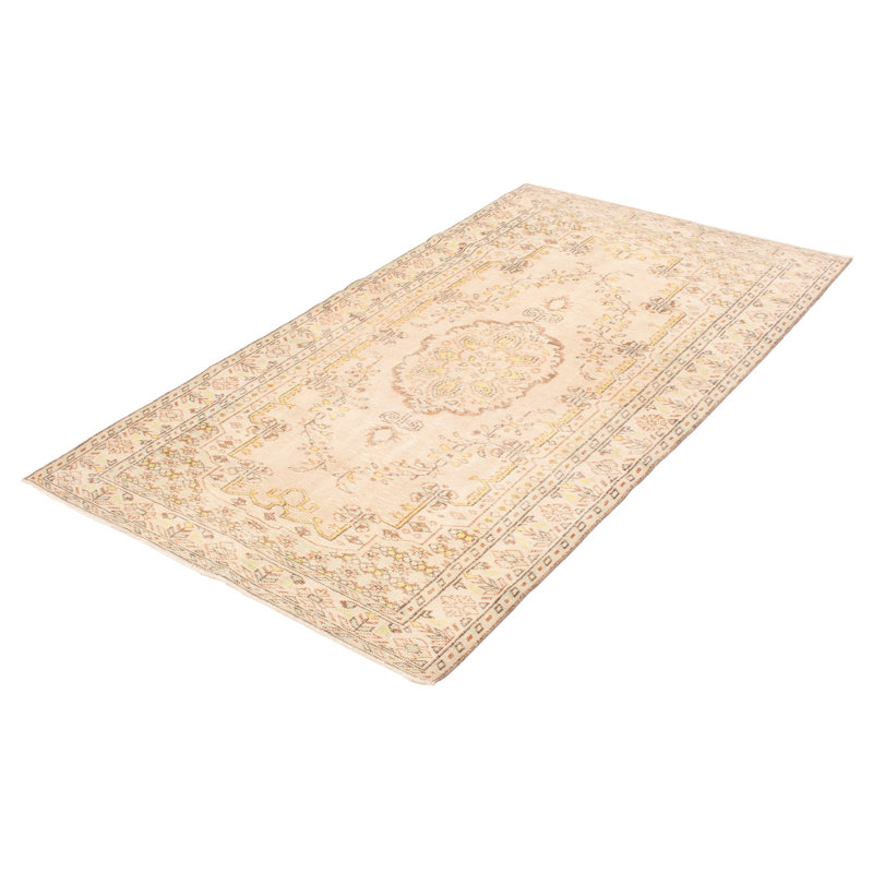 Tapis kaki clair en laine noué à la main de conception unique 2000 pi 4 pi 11 po x 8 pi 8 po Danuel