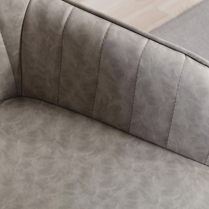 Markesha Upholstered Dining Chairs With Arm, Gray