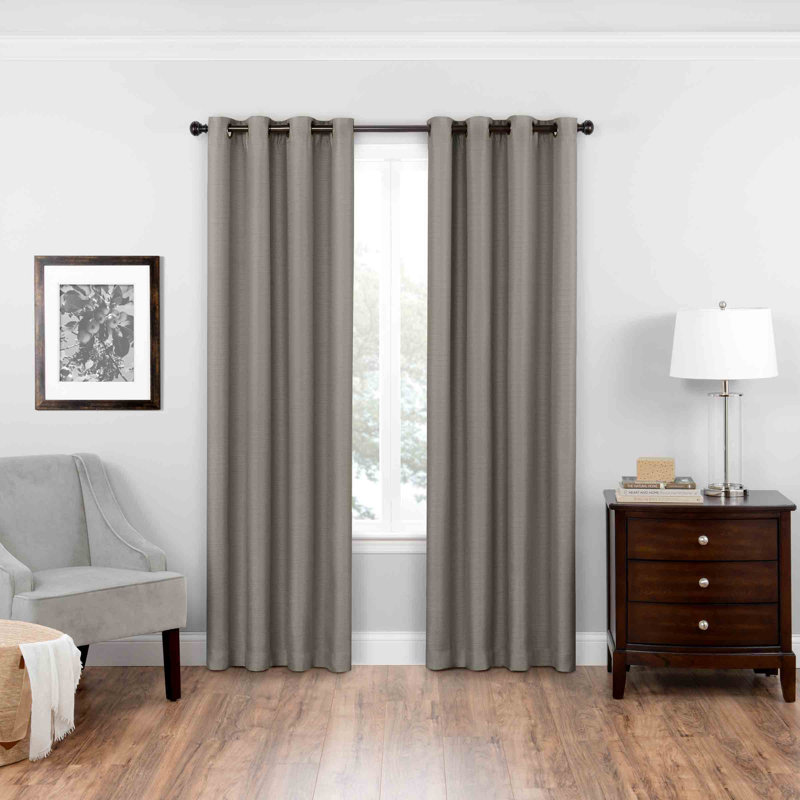 Bryson Blackout Curtain Single Panel, 52" W x 108" L, Gray
