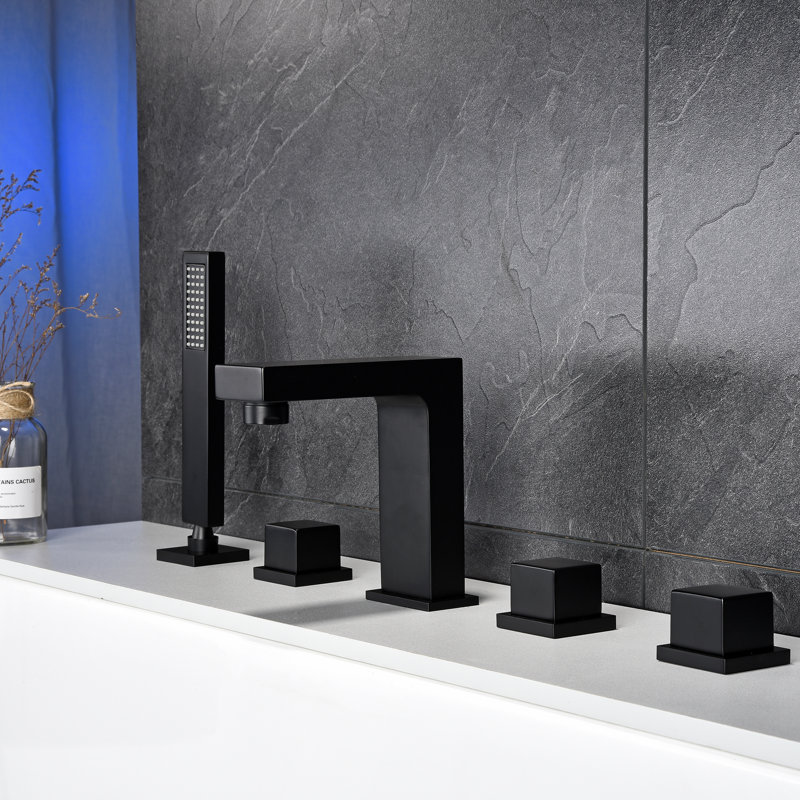 3 Handle Deck Tub Filler with Diverter