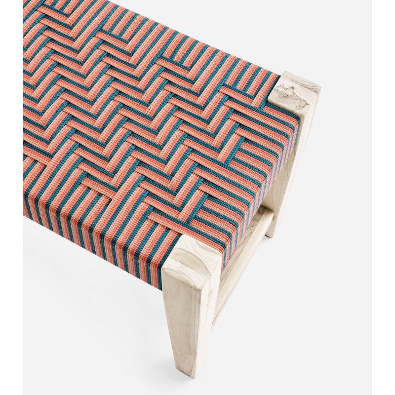 Masaya Upholstered Bench, Shell/Tropical