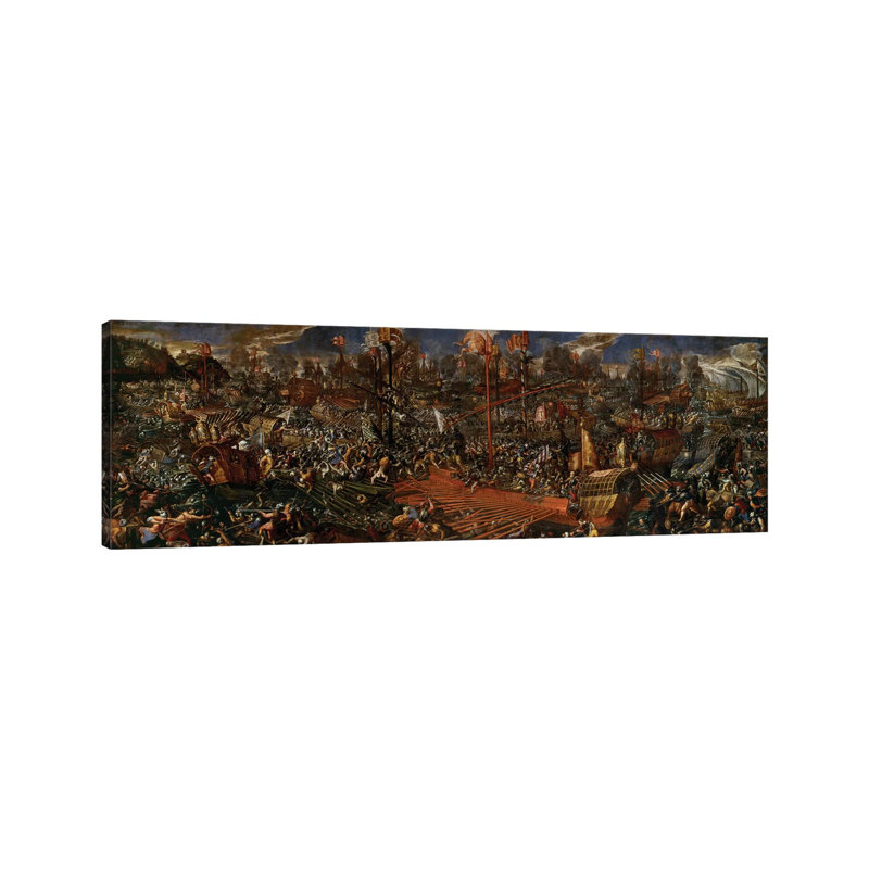 The Battle Of Lepanto by Andrea Vicentino - Wrapped Canvas Panoramic Gallery-Wrapped Canvas Giclée