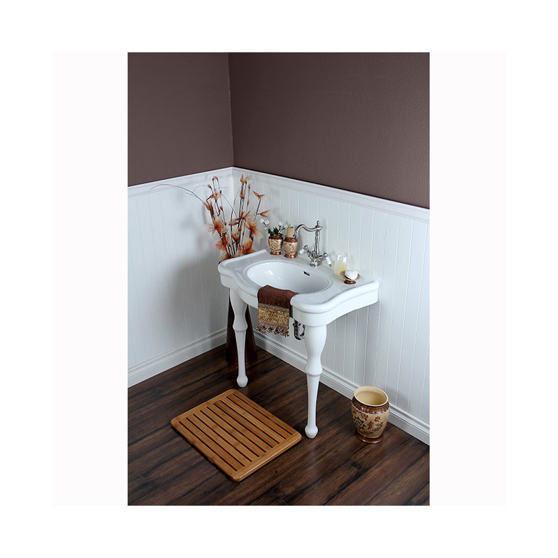 Lavabo console en laiton 32 pouces Kingston, Monotrou
