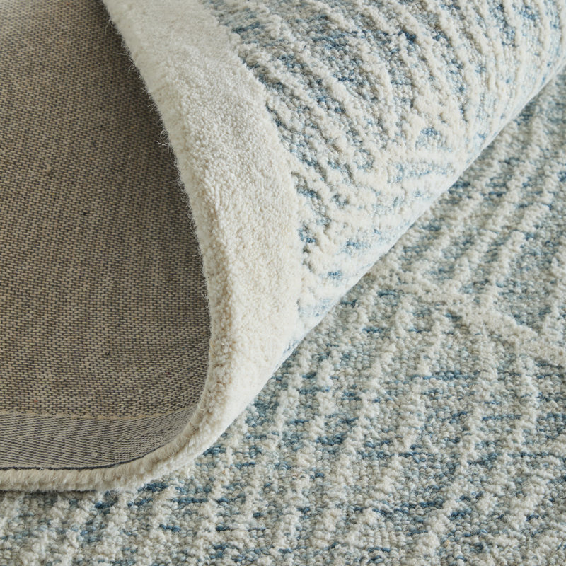 Winston Modern Floral & Botanical Area Rug, Blue, Rectangle 10' x 14'