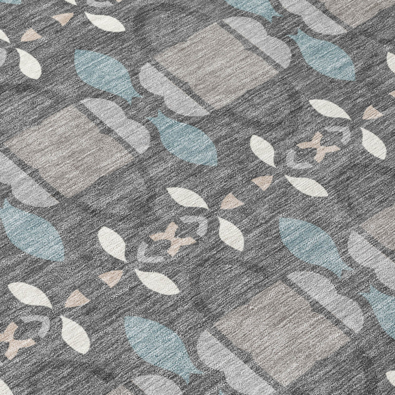 Machine Washable Indoor/Outdoor Chantille ACN2920 Striped Rug, Gray, 3' x 5'